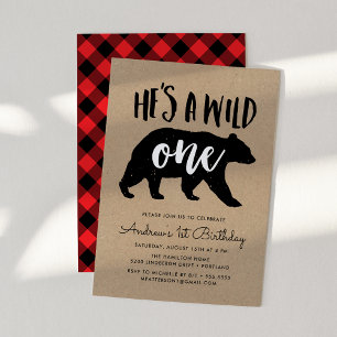 Wild One Primeiro Convite de aniversário