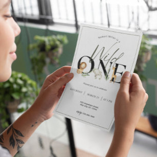 Wild One Safari Primeiro Convite de Aniversário