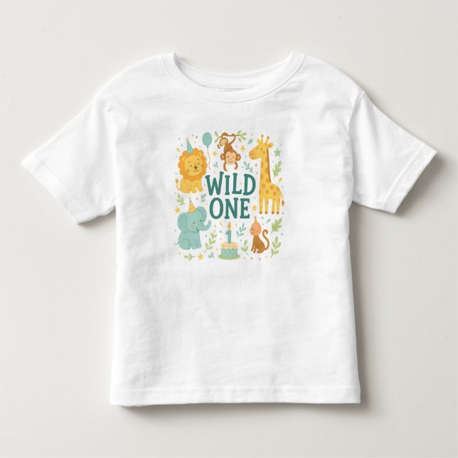 WILD ONE - T-Shirt primeiro aniversario para Bebês (Frente)