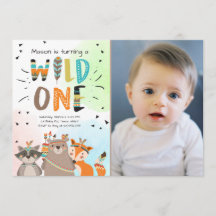 Wild One Tribal Primeiro Convite de Aniversário Wo