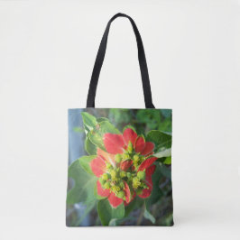 Wild Poinsettia em um saco de tote todo impresso
