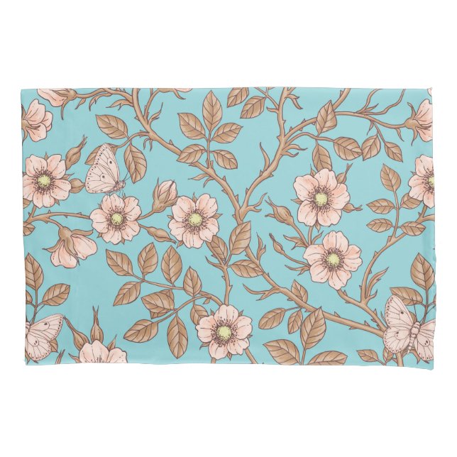 Wild roses and butterflies /pink/brown/pool (Frente-Esquerda)