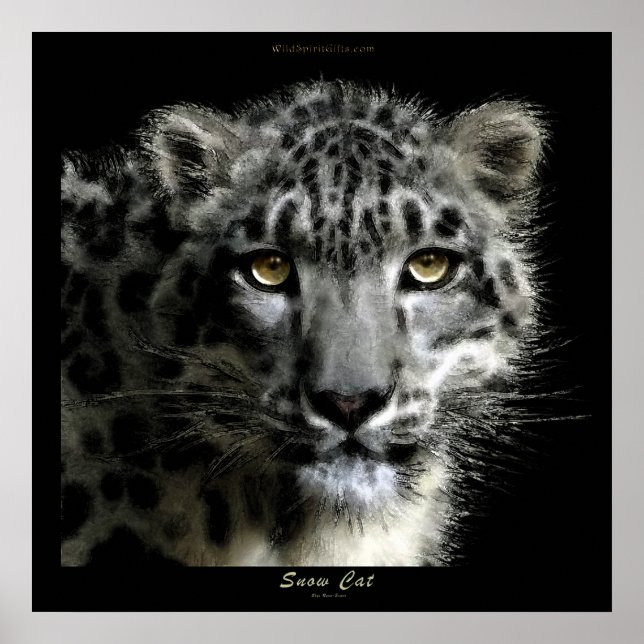 WILD SNOW LEOPARD Art Impressão (Frente)