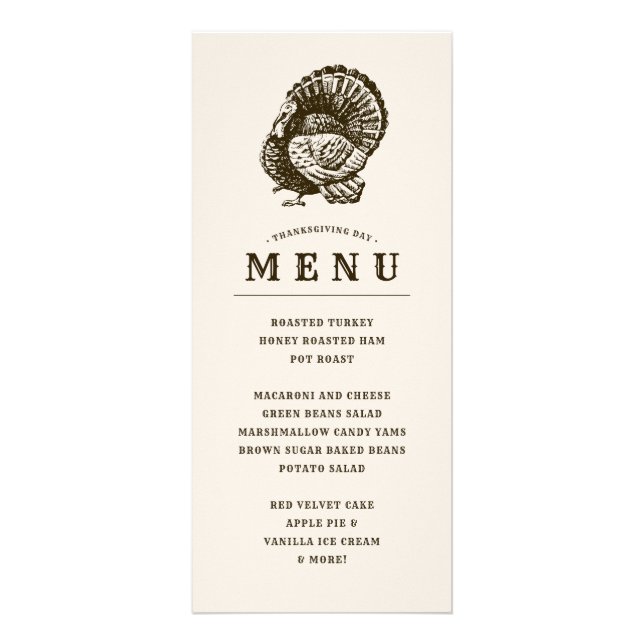 Wild Turkey | Menu Janta Ação de Graças (Frente)
