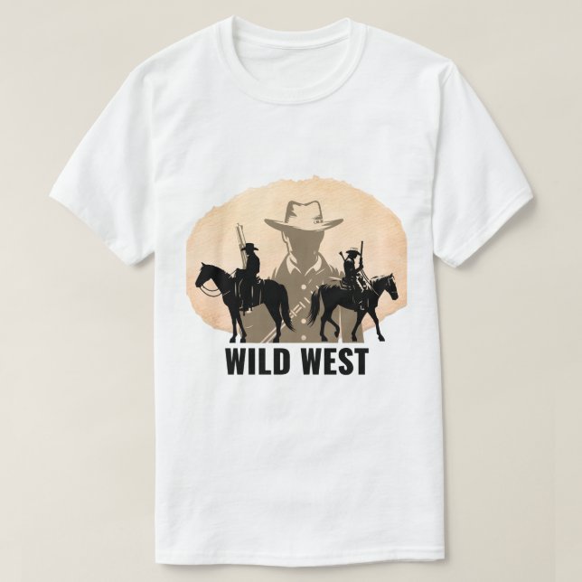 Wild West Cowboy Graphic T-Shirt (Frente do Design)
