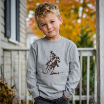 Wild West Cowboy na camiseta Long Sleeve Boys