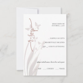 Wild & Wine-Stained Watercolor Floral RSVP Card