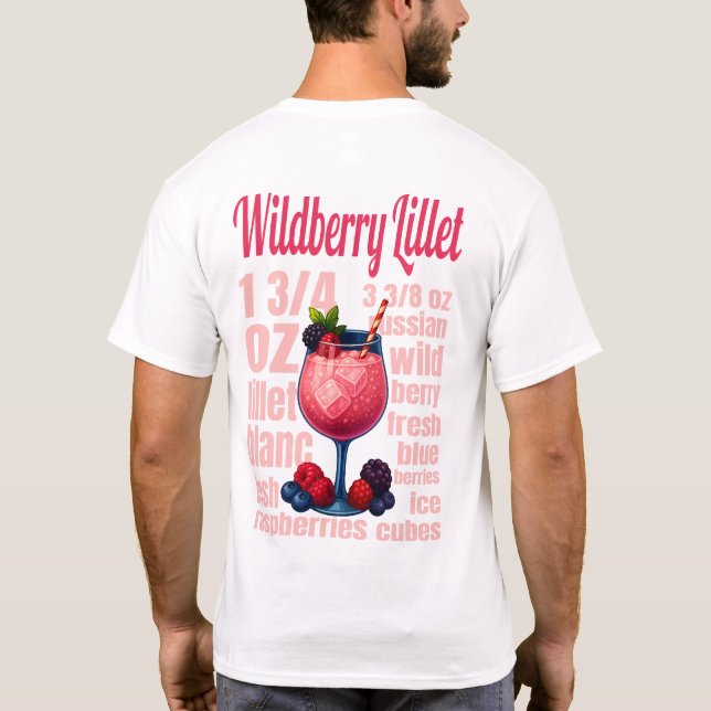 Wildberry Lillet T-Shirt – Elegant Fruit Cocktail  (Verso)