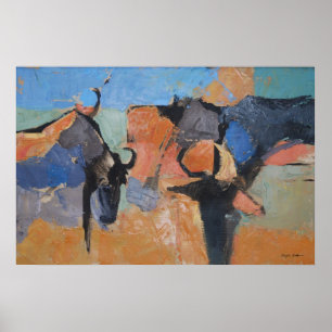 Wildebeest - impressão da arte