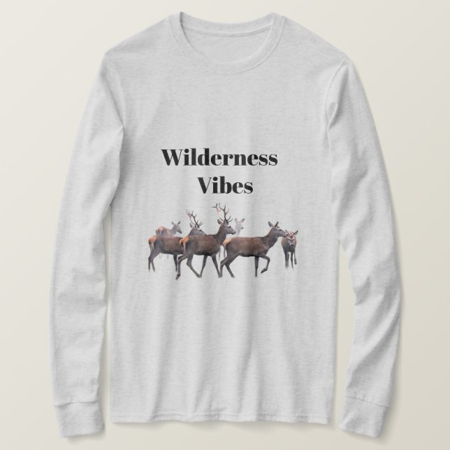Wilderness Vibes Long Sleeves Top (Frente do Design)