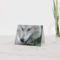 WILDERNESS WOLF Poem um Cartões de agradecimentos