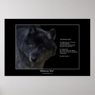 WILDERNESS WOLF Poster poema