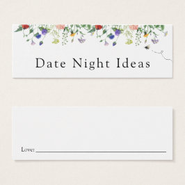 Wildflower and Bee Date Idea Card noturno