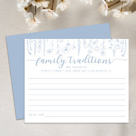 Wildflower Baby Shower Family Traditions Card