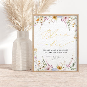 Wildflower Bloom Poster do Bar da ventoinha