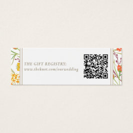 Wildflower Boho Wedt Gift Registro QR