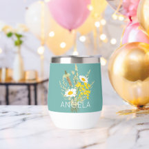 Wildflower Daisies Nome Personalizado do Buquê Flo