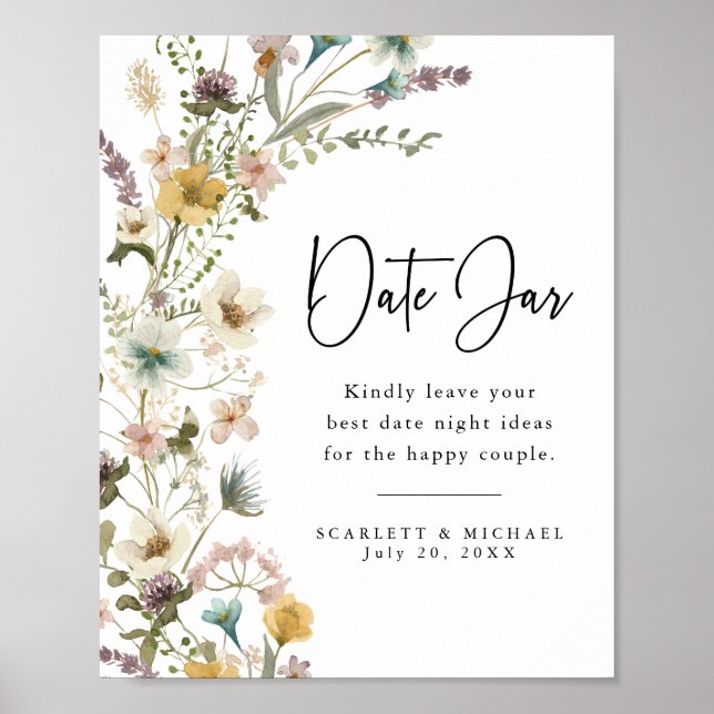 Wildflower Date Jar Poster (Frente)