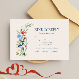 Wildflower Floral Boho Weding RSVP