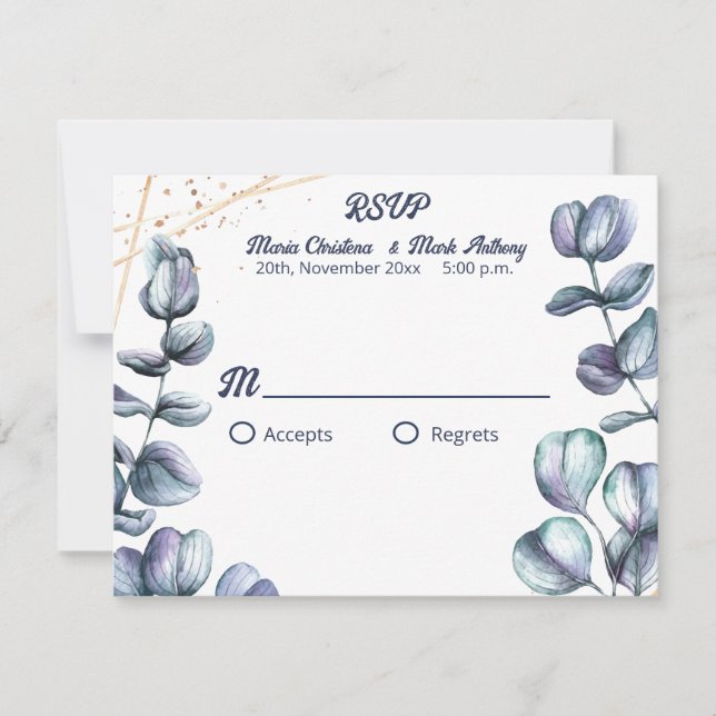 Wildflower Harmony Wedding RSVP (Frente)