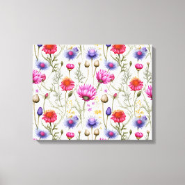 Wildflower Mix Premium Wrapped Canvas