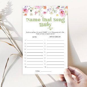 Wildflower Name, esse jogo de chá de fraldas