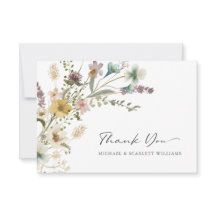 Wildflower Obrigado Cartões