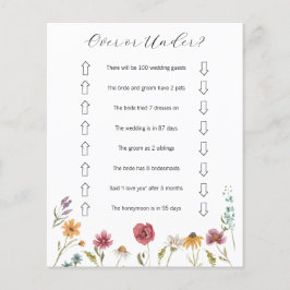 Wildflower Over ou under Chá de panela Game