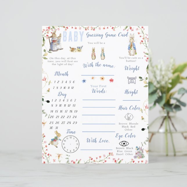 Wildflower Peter o Jogo do Chá de fraldas do Coelh (Em pé/Frente)