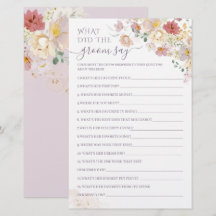 Wildflower Purple Bridal, o que o noivo disse