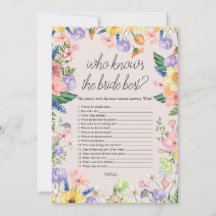 Wildflower que conhece a noiva o cartão mais diver