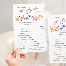 Wildflower Que Conhece O Cartão De Papel De Noiva