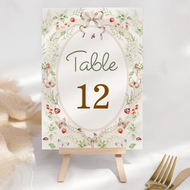 Wildflower Rustic Vintage Table Number (Criador carregado)