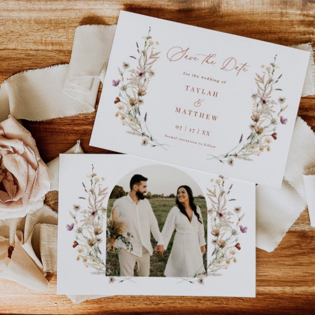 Wildflower Save The Date Boho Wedding Anúncio (Criador carregado)