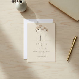 WIldflower simples Casamento Convite Convocação To