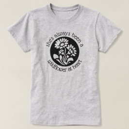 "Wildflower t-shirt gráfico no coração"
