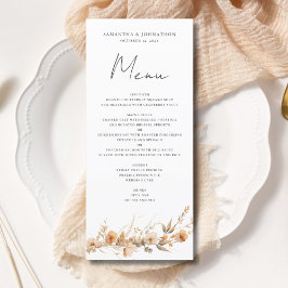 Wildflower Wedding Flat Menu