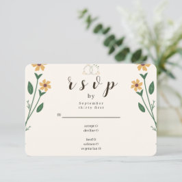 Wildflower Wedding RSVP Card