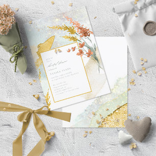 Wildflower Wedding Watercolor Bridal Sh Dourado ID