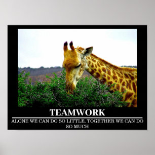 Wildlife Motivational Posters Giraffe Trabalho em