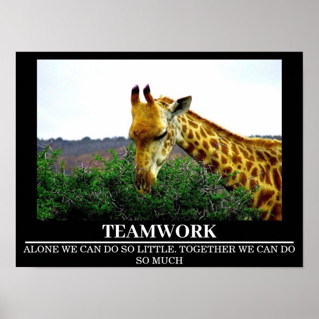 Wildlife Motivational Posters Giraffe Trabalho em  (Frente)