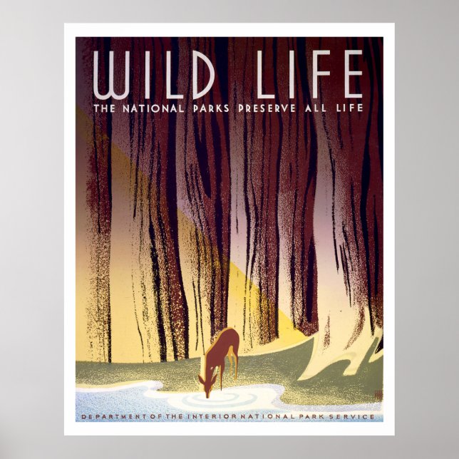 Wildlife WPA Poster (Veado) (Frente)