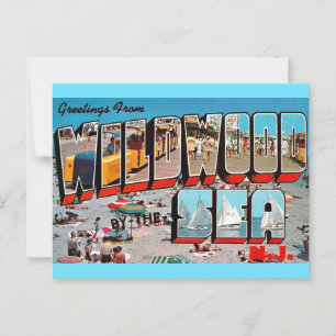 Wildwood By the Sea Cartão Postal dos Anos 60