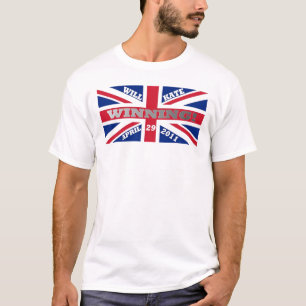 Will e Kate vencendo camiseta de casamento
