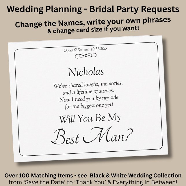 Will You Be My Best Man? Black White Infinity (Criador carregado)