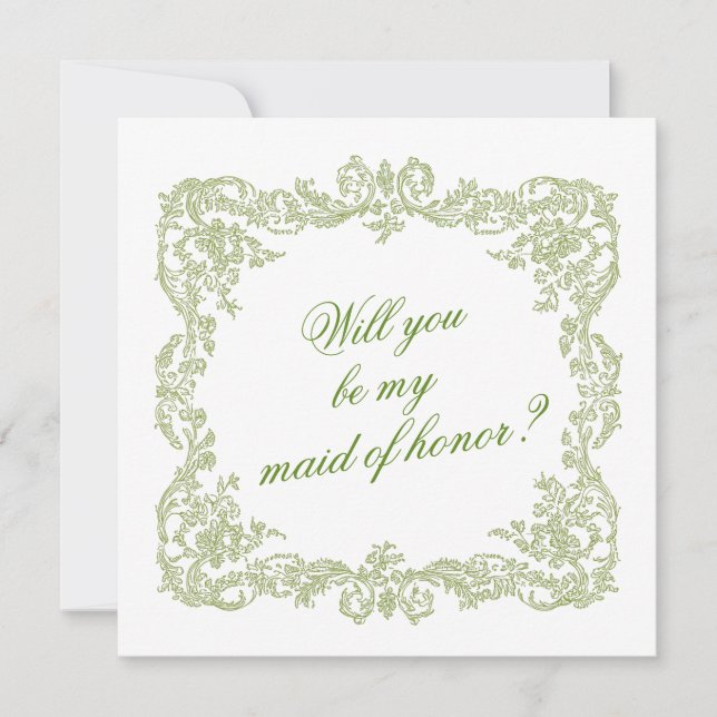 Will You Be My Bridesmaid Proposal Invitation Card (Frente)