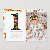 Wille One Safari Primeiro Convite de Aniversário