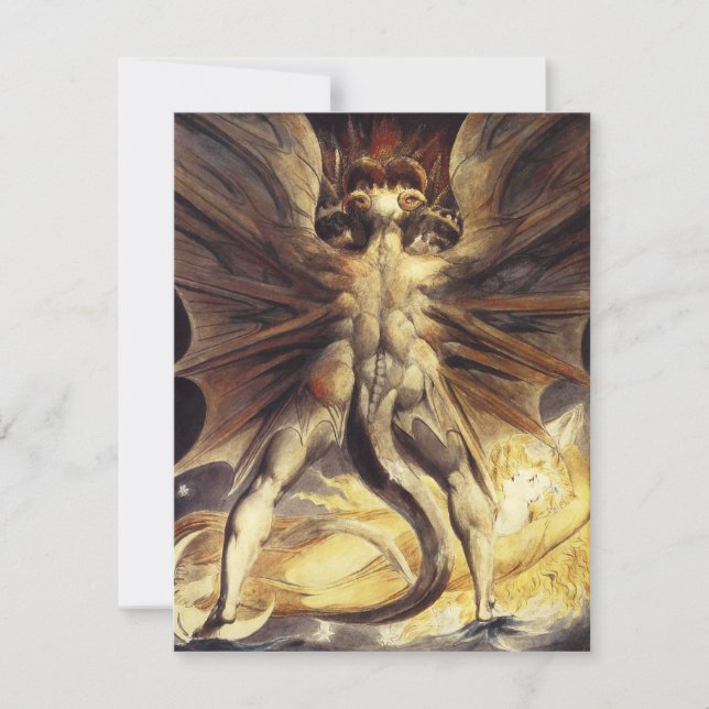 William Blake Red Dragon Convites (Frente)
