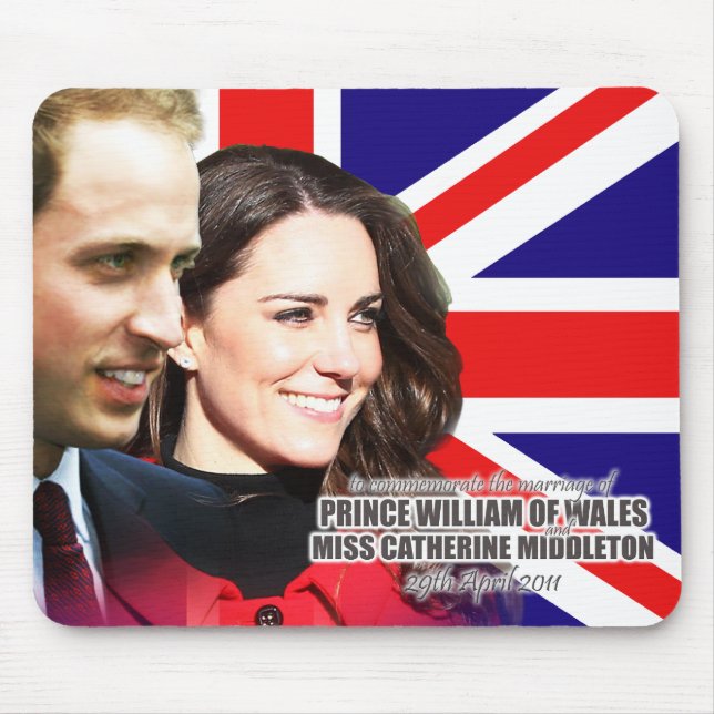 William & Kate Mousepad Wedding real (Frente)