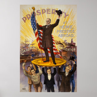 William McKinley Campaign Poster Dourado Standard
